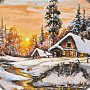 Панно деревянное "Зимнее утро", фотография 2. Интернет-магазин ЛАВКА ПОДАРКОВ